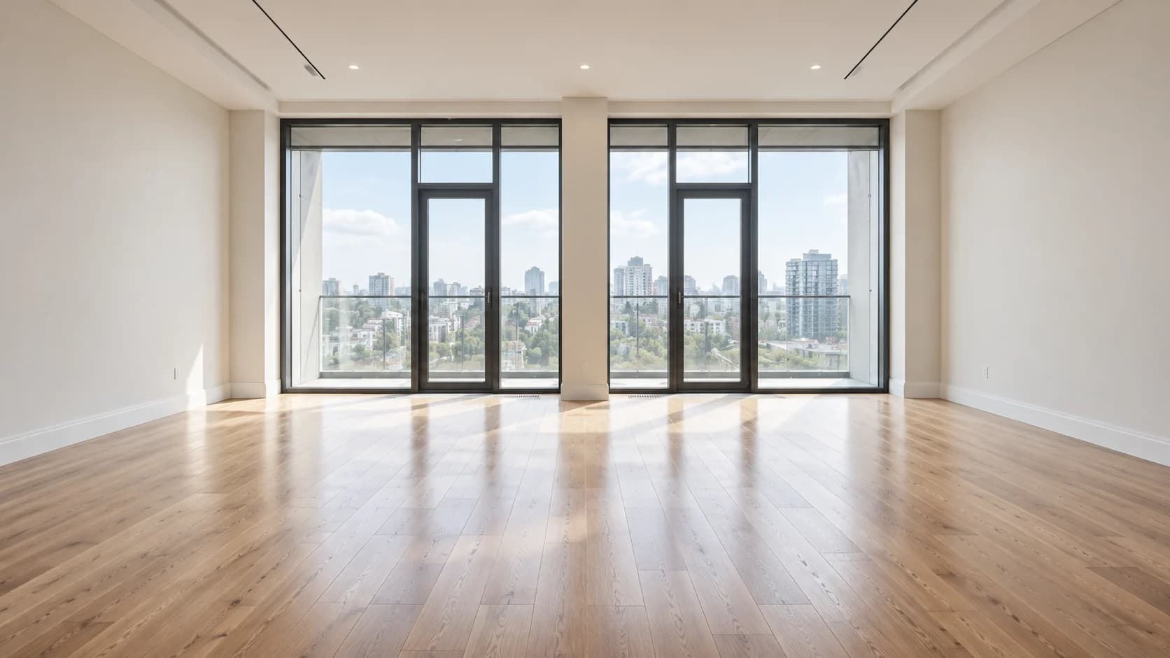 Habitación vacía antes de la ambientación virtual